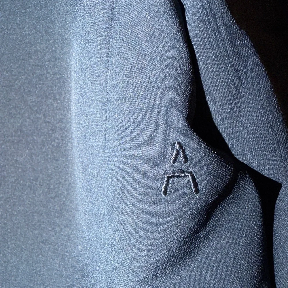 ÀDAY Navy Structured Blazer Size Small Sustainable Stretch Workwear Jacket - Picture 6 of 7